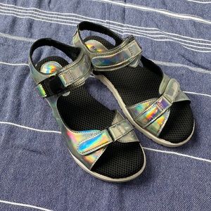Holographic sandals